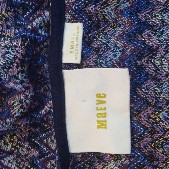 Maeve Anthropologie Westwater Zig‎ Zag Knit Sleeveless Drop Waist Dress - Picture 2 of 7